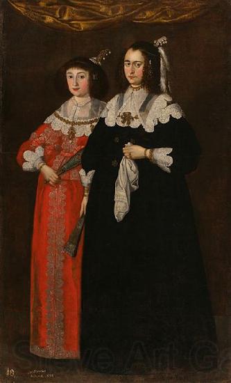 unknow artist Portrait of Catherine Potocka and Maria Lupu (daughter of Vasile Lupu), two wives of Janusz Radziwill Germany oil painting art
